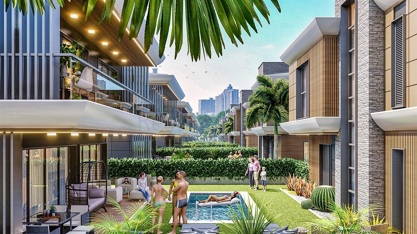 Investitionsprojekt einer Villa im Wohnbezirk Ermenek - Antalya 