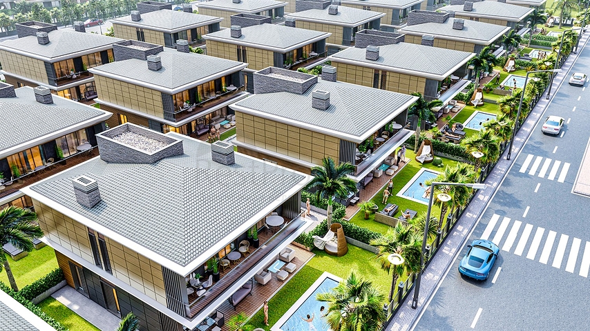 Investitionsprojekt einer Villa im Wohnbezirk Ermenek - Antalya 