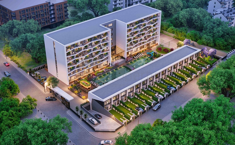 Investitionsprojekt einer Villa in einer Wohnanlage, Wohnbezirk Altynova - Antalya 