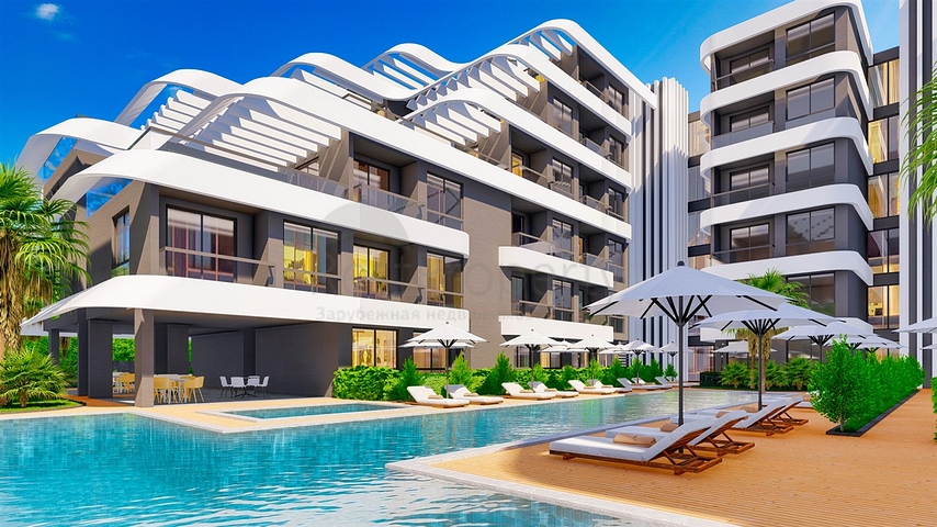 1+1 Wohnung im Wohnbezirk Altyntasch - Antalya 