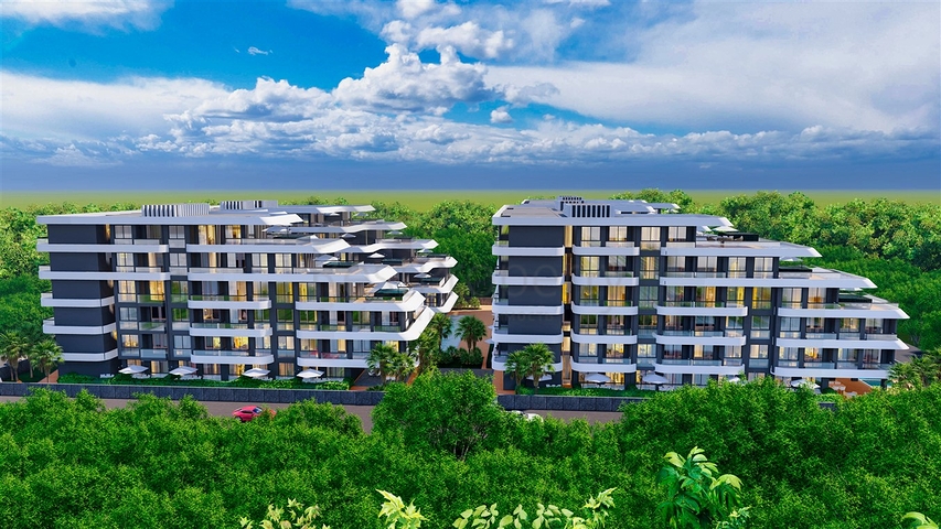 1+1 Wohnung im Wohnbezirk Altyntasch - Antalya 