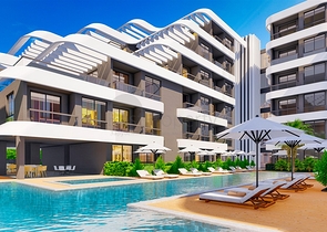 1+1 Wohnung im Wohnbezirk Altyntasch - Antalya 