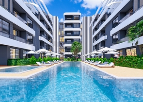 1+1 Wohnung im Wohnbezirk Altyntasch - Antalya 