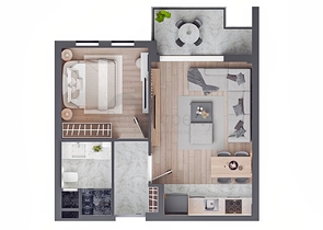 1+1 Wohnung in Altyntasch - Antalya 