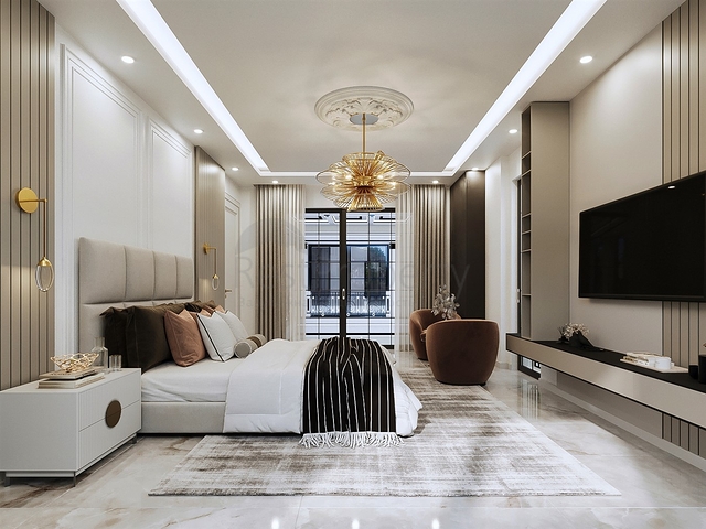 Villa mit 5+1 Grundrissen in der Region Doshemealty - Antalya 