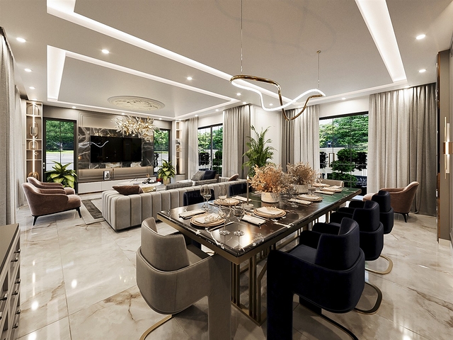 Villa mit 5+1 Grundrissen in der Region Doshemealty - Antalya 