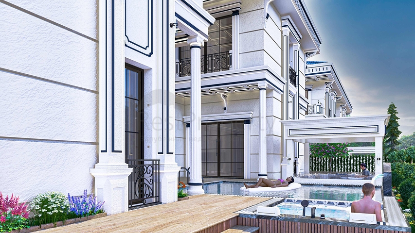 Villa mit 5+1 Grundrissen in der Region Doshemealty - Antalya 