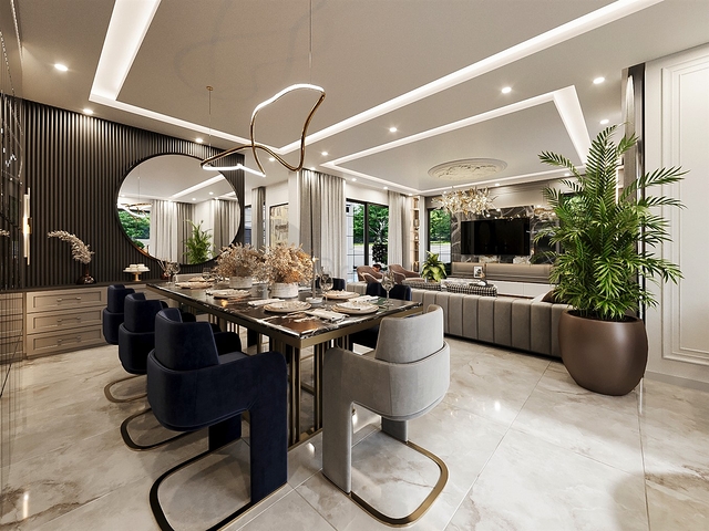 Villa mit 5+1 Grundrissen in der Region Doshemealty - Antalya 