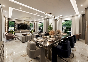 Villa mit 5+1 Grundrissen in der Region Doshemealty - Antalya 