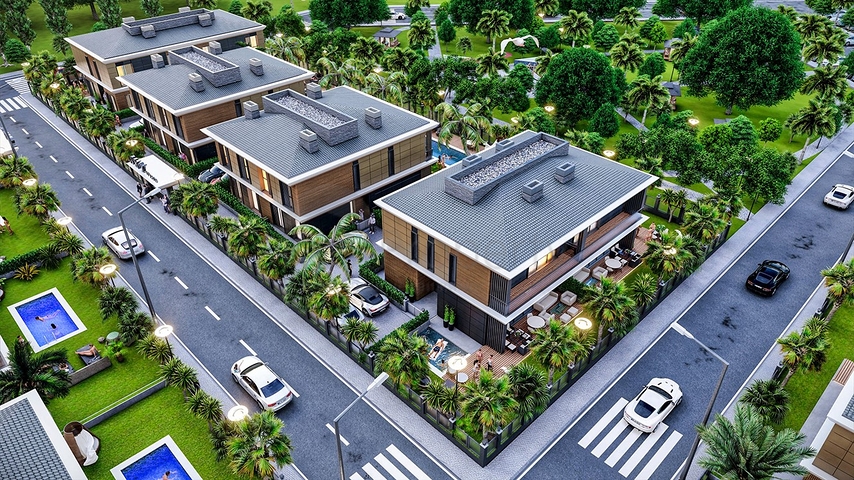 Investitionsprojekt von Villen im Wohnbezirk Ermenek - Antalya 