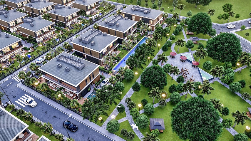 Investitionsprojekt von Villen im Wohnbezirk Ermenek - Antalya 