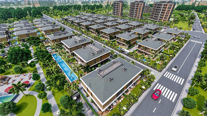 Investitionsprojekt von Villen im Wohnbezirk Ermenek - Antalya 