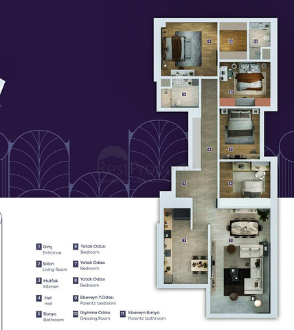 Apartment mit 4+1 Grundriss im Stadtteil Doshemealty - Antalya 