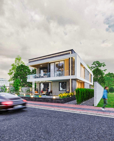 4+1-Villa in der Region Doshemealty - Antalya 