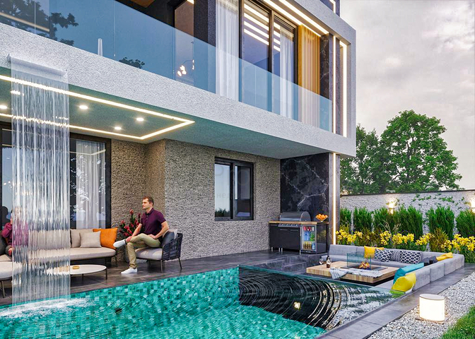 4+1-Villa in der Region Doshemealty - Antalya 