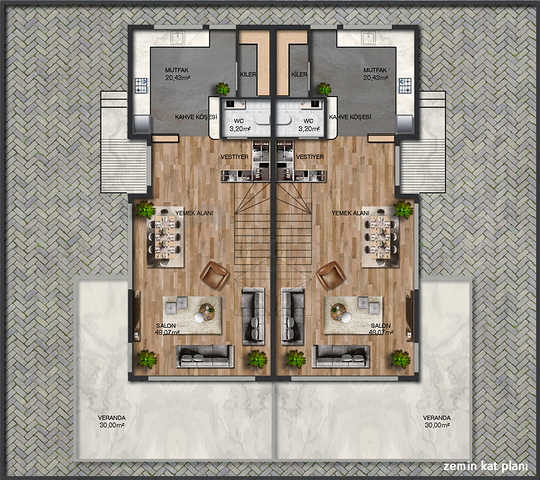 4+1-Villa in Altynkale - Antalya 