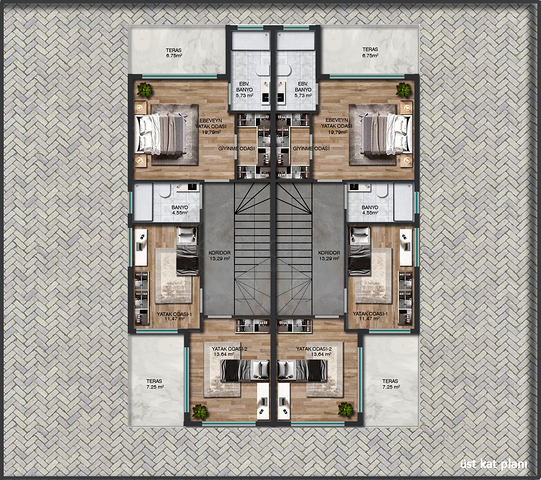 4+1-Villa in Altynkale - Antalya 