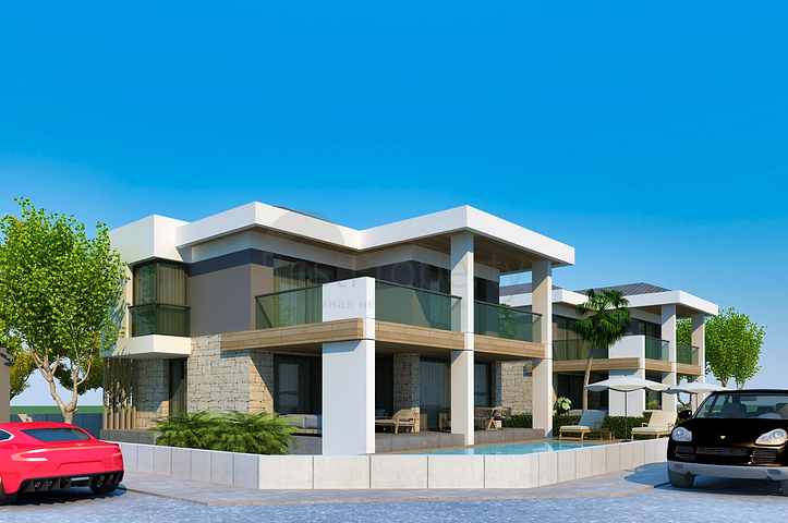 4+1-Villa in der Wohngegend von Çamyuva - Antalya  4+1-Villa in der Wohngegend von Çamyuva - Antalya