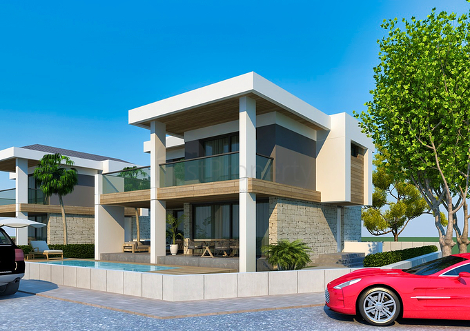 4+1-Villa in der Wohngegend von Çamyuva - Antalya  4+1-Villa in der Wohngegend von Çamyuva - Antalya