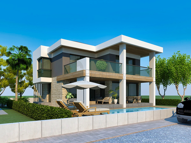 4+1-Villa in der Wohngegend von Çamyuva - Antalya  4+1-Villa in der Wohngegend von Çamyuva - Antalya
