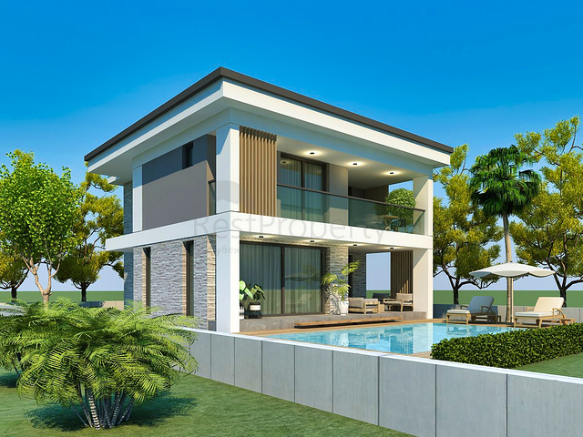 4+1-Villa in der Wohngegend von Çamyuva - Antalya 