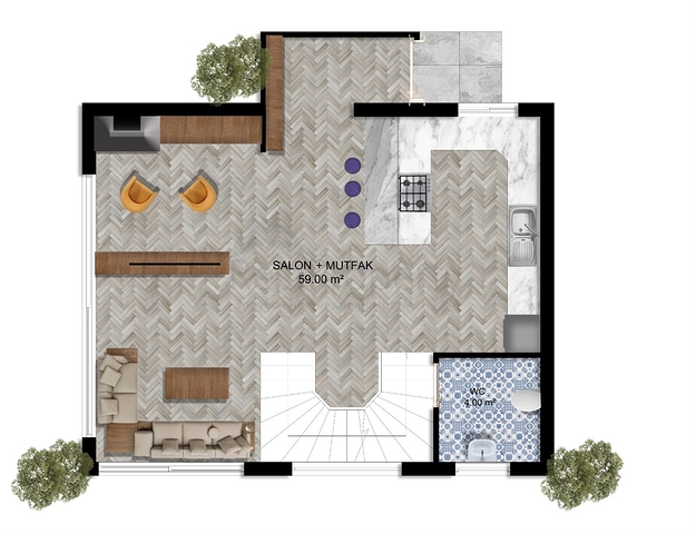 4+1-Villen im Stadtteil Side - Antalya 