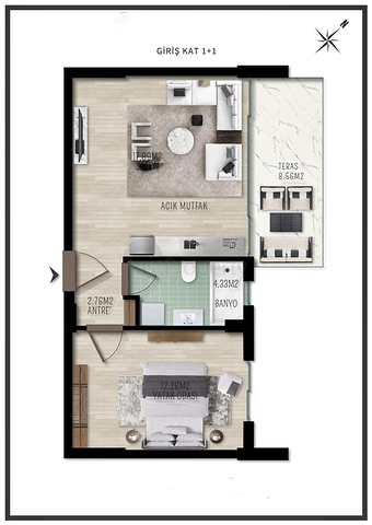Schöner Komplex im angesehenen Stadtteil Liman - Antalya 