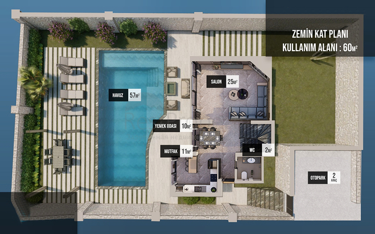 3+1-Villa in Fethiye - Antalya 