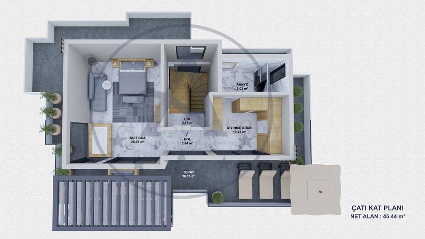 Villa mit 6+1 Grundriss in Fethiye - Antalya 