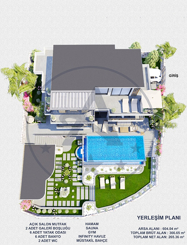 Villa mit 6+1 Grundriss in Fethiye - Antalya 