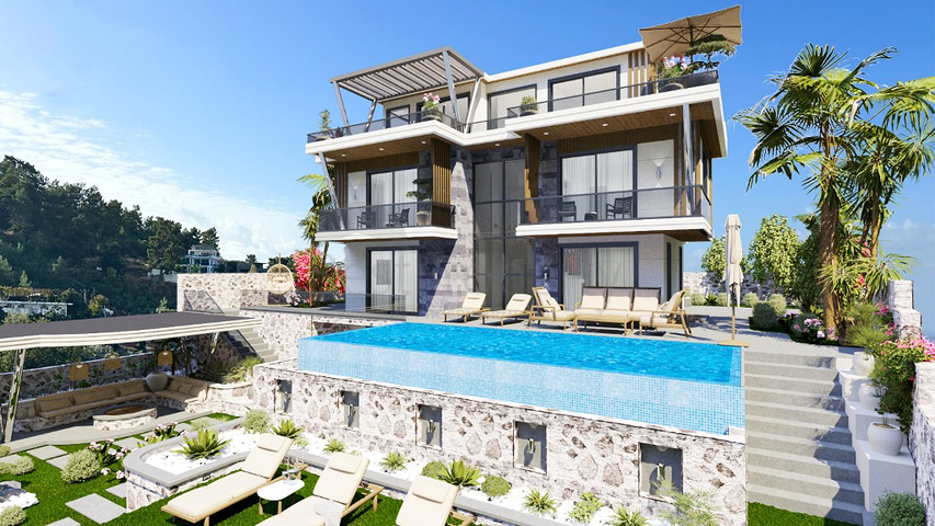 Villa mit 6+1 Grundriss in Fethiye - Antalya 