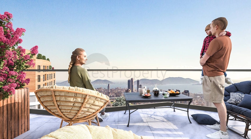 LCD auf dem höchsten Hügel Istanbuls mit Blick auf die Prinzeninseln