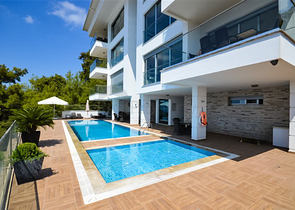 Schicke Wohnung mit Blick auf die Küste von Alanya
