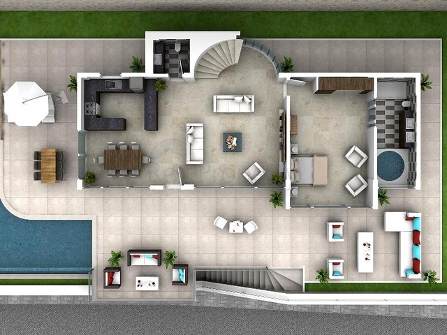 Moderne Villa mit Meerblick in Kalkan Moderne Villa mit Meerblick in Kalkan