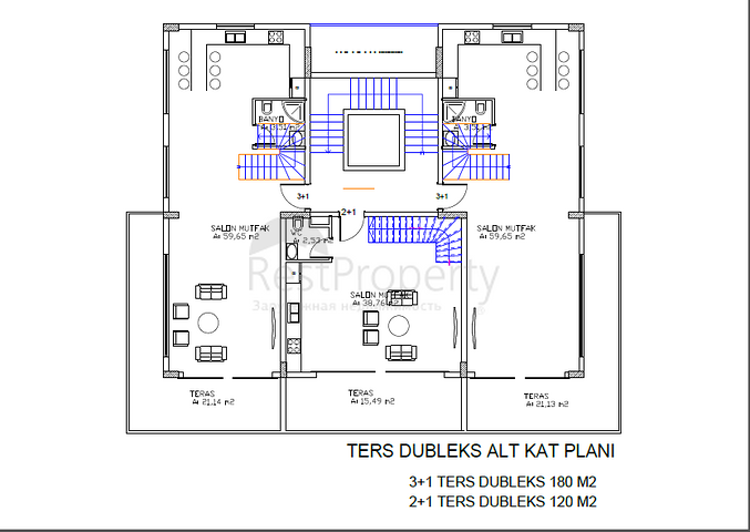 Wohnung 1+1, 2+1, Penthäuser 3+1, in Kargicak/Alanya