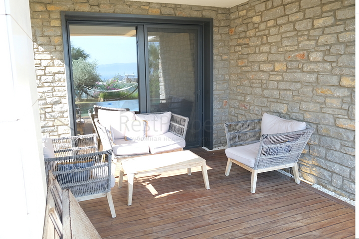 Das Projekt von Luxusvillen mit Blick auf die alte Festung und das Meer im Zentrum von Bodrum