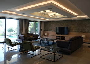 Das Projekt von Luxusvillen mit Blick auf die alte Festung und das Meer im Zentrum von Bodrum