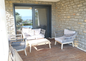 Das Projekt von Luxusvillen mit Blick auf die alte Festung und das Meer im Zentrum von Bodrum