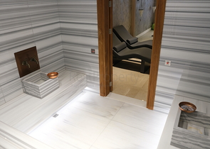 Das Projekt von Luxusvillen mit Blick auf die alte Festung und das Meer im Zentrum von Bodrum