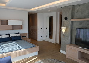 Das Projekt von Luxusvillen mit Blick auf die alte Festung und das Meer im Zentrum von Bodrum