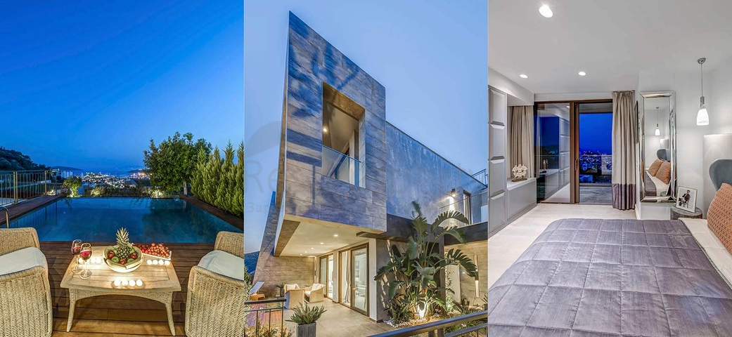 Villen und Penthäuser mit Blick auf die Festung von Bodrum