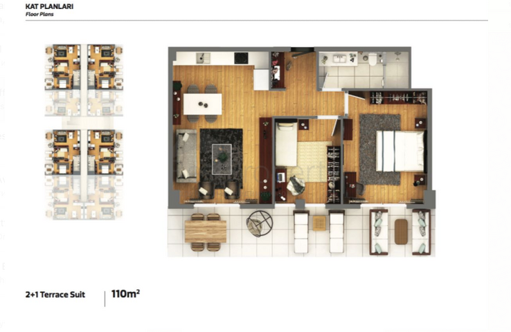 Elite-Projekt in Lara Antalya, 400 m von den Sandstränden entfernt