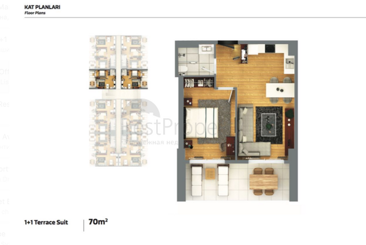 Elite-Projekt in Lara Antalya, 400 m von den Sandstränden entfernt