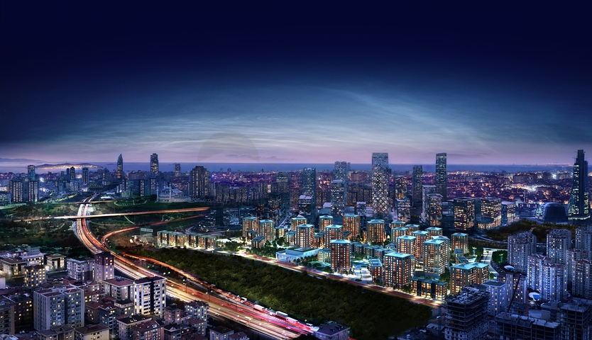 Eine Finanzstadt im Stadtteil Ataşehir im asiatischen Teil Istanbuls