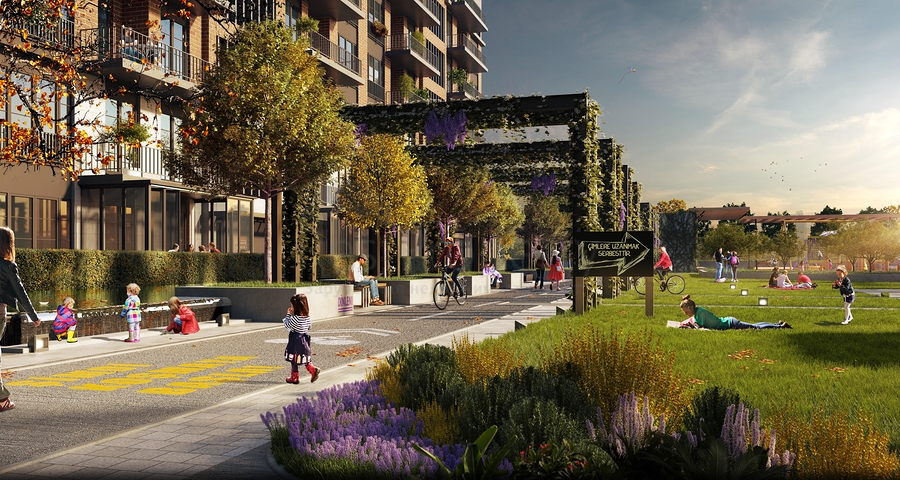 Eine Finanzstadt im Stadtteil Ataşehir im asiatischen Teil Istanbuls