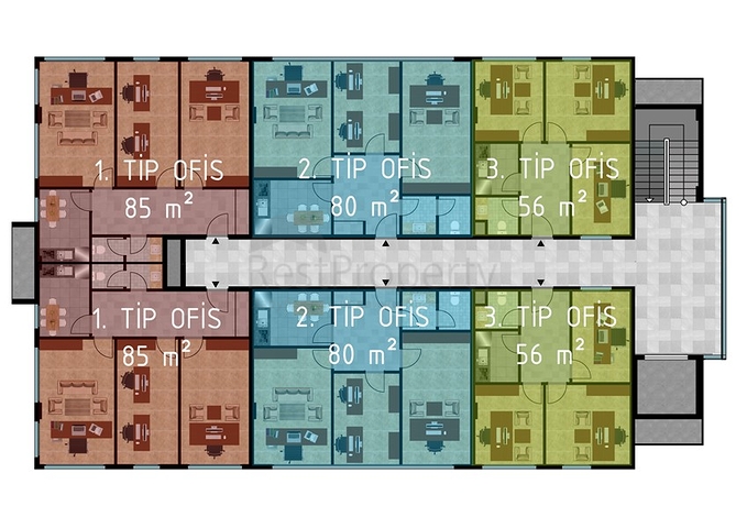 Business Center in der sich entwickelnden Region sind beide