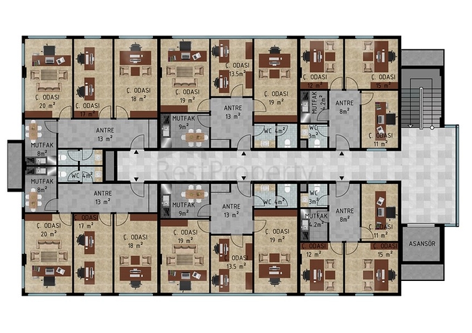 Business Center in der sich entwickelnden Region sind beide