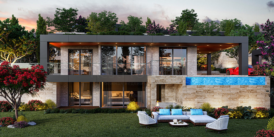 Luxus-Villen-Projekt mit Panoramablick auf die Ägäis!