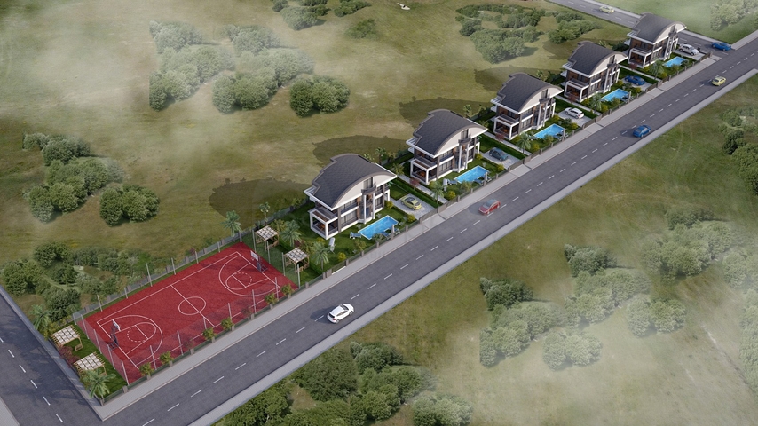 4+1 Villen mit eigenem Pool in Kadrije Belek