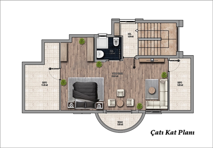 4+1 Villen mit eigenem Pool in Kadrije Belek